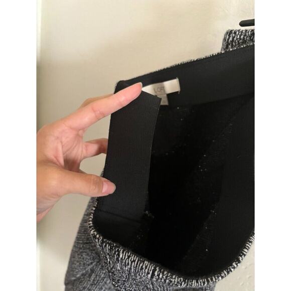Loft Skirt Women's Small Black Gray Plaid Mini High Rise Elastic Waist - Picture 6 of 6